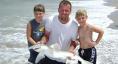 Family caught a shark Surf Fishing